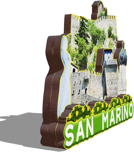 Miniatura 2 de Imán de madera 3D de San Marino Europa para nevera, recuerdos coleccionables, decoración hecha a mano, artesanías 3