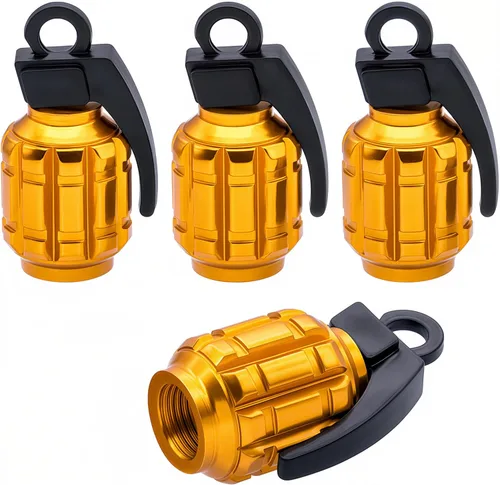 Miniatura 63 de 4 piezas tapas de vástago de válvula de neumático estilo bola 8, cubiertas universales de vástago de válvula de neumático con núcleo de cobre a