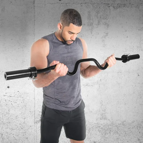 Miniatura 9 de CAP 48" Olympic Super Curl Bar Heavy Duty Solid Steel, 500 lb Capacity