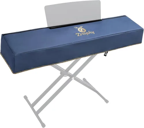 Miniatura 8 de Cubierta antipolvo para teclado de piano de 88 teclas con soporte de música, apertura de cremallera, cubierta a prueba de polvo compatible