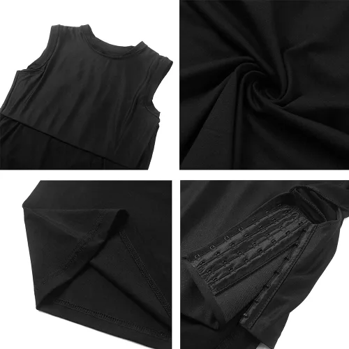 Miniatura 6 de JARAZIN Camiseta sin mangas para mujer, diseño de Tomboy Transgender FTM, banda elástica integrada, para el pecho largo