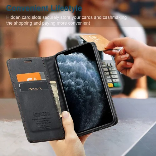 Miniatura 8 de japezop Funda para iPhone 11 Pro, iPhone 11 Pro funda tipo cartera para mujeres u hombres con [bloqueo RFID] soporte para tarjetas de crédito, funda