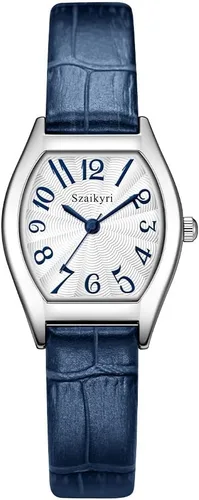 Miniatura 12 de Reloj Szaikyri en Forma de Barril para Mujeres con Números Árabes Fáciles de Leer, Reloj de Vestir para Damas