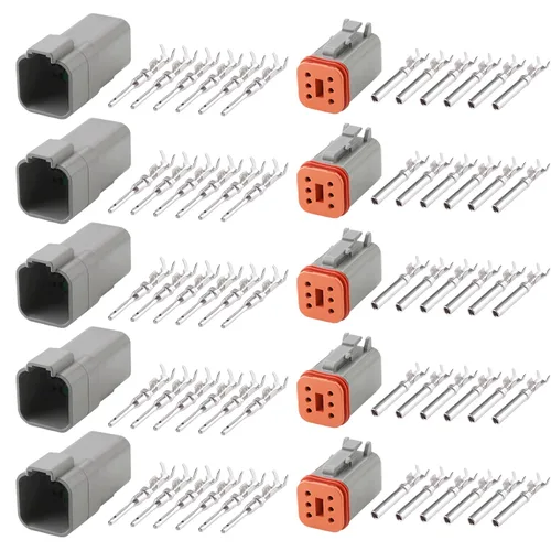 Miniatura 7 de Kit de conectores a granel DT, conectores de 2P, 3P, 4P, 6P, 8P y 12P, conector de cable impermeable DT de 12 pares, kit de conector de enchufe