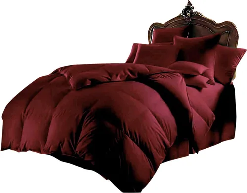 Miniatura 13 de Ropa de cama de seda satinada, tamaño matrimonial, color rosa intenso, 4 piezas, 21.16 oz/m², cómoda, satén lujoso, calidad de hotel, el mejor juego
