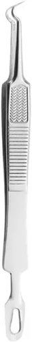Miniatura 3 de Precisión de precisión de precisión 3 unids espinilla curvada punta de acero Comedone Splinter Extractor herramienta herramienta herramienta