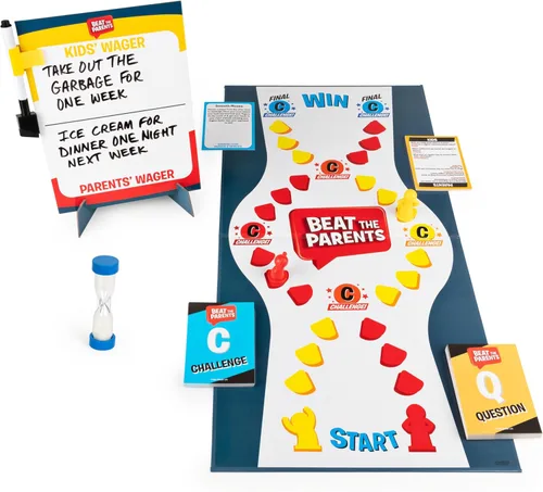 Miniatura 2 de Spin Master Games, Juego Clásico de Trivia Familiar Beat The Parents, Niños contra Padres para Edades de 6 años en adelante Supera la versión