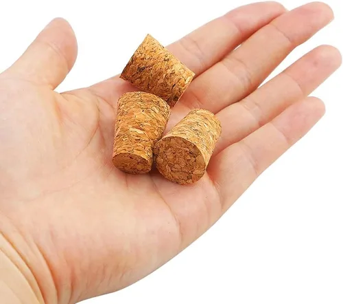 Miniatura 3 de 100 tapones de corcho cónicos #7, tapones de corcho de vino en blanco de primera calidad, tapones de repuesto de corchos, 0.8 x 0.6 x 1 pulgada
