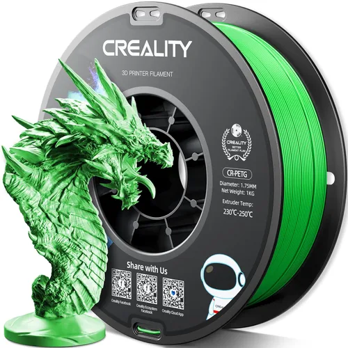 Miniatura 34 de Filamento PETG oficial para impresora 3D Creality de 0.069 in, 2.2 lbs, alta precisión, fuerte dureza, inodoro, mejor flujo, impresión 3D resistente