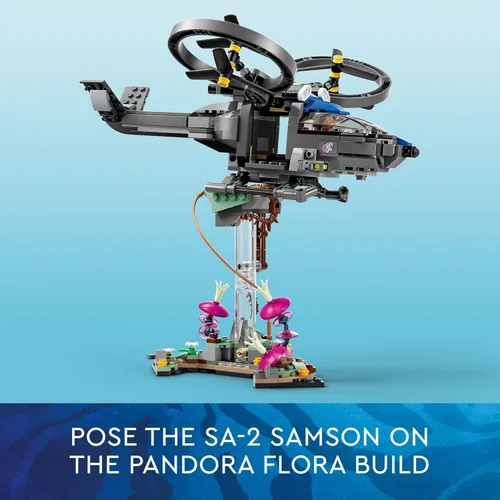 Miniatura 5 de LEGO Avatar Montañas Flotantes del Sitio 26 y RDA Samson 75573 - Juego de construcción de helicóptero con 5 minifiguras y figura de Direhorse, juego
