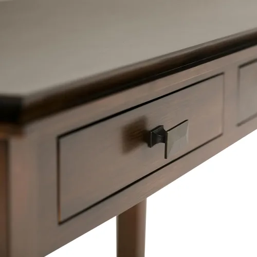 Miniatura 9 de SIMPLIHOME Mesa consola Artisan – Mesa de sofá de madera maciza de 46 pulgadas de ancho en marrón rojizo, mesa de almacenamiento de transición