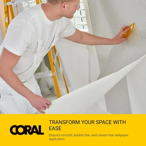 Miniatura 5 de CORAL Paperwiz 69500 - Papel tapiz 3 en 1, herramienta de alisado de costuras lisas y recortes, papel de pared, kit de aplicación más suave