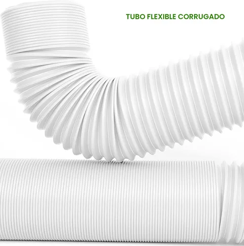 Miniatura 4 de Paquete de 2 extensiones flexibles de bajante de canalón, conector extensor de bajante de drenaje 21"-68", tornillos incluidos, blanco