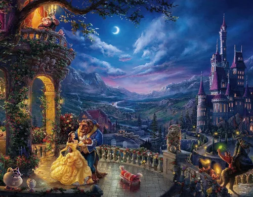 Miniatura 4 de Ceaco - 4 en 1 Multipaquete - Disney - Thomas Kinkade - (4) Rompecabezas de 500 piezas