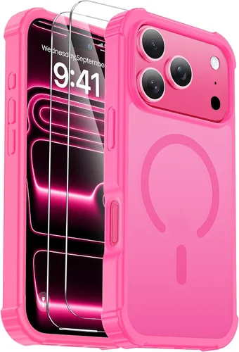 Miniatura 52 de Funda para iPhone Air [compatible con MagSafe] [2 protectores de pantalla] [prueba de caídas de grado militar] Funda magnética resistente