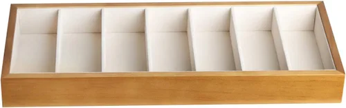 Miniatura 7 de J JACKCUBE DESIGN JackCubeDesign MK374 - Organizador de exhibición de lentes con 7 compartimentos de madera, Madera clara