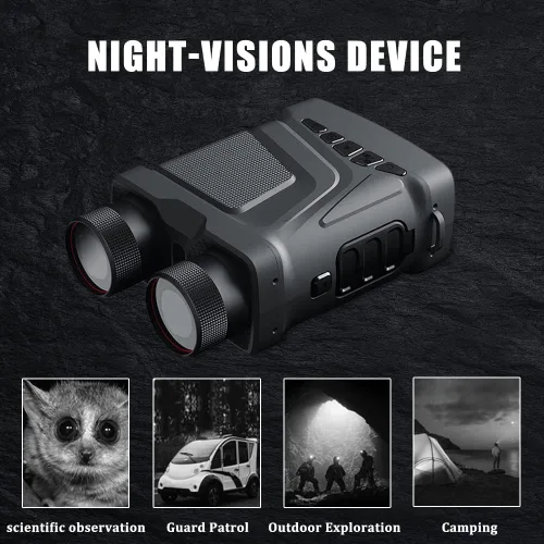 Miniatura 4 de Gafas de visión nocturna, prismáticos de visión nocturna infrarroja con zoom digital 5X, video 1080P, pantalla TFT de 3 pulgadas, gafas de visión