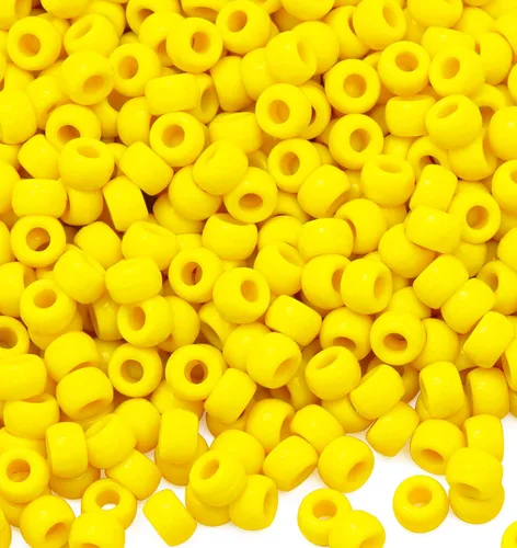 Miniatura 12 de 1000Pcs Cuentas de Pony 9mm Verde Plástico Barril Cuentas de Pony para Collar, Cuentas de Pelo para Trenzas, Cadena de Llavero, Fabricación