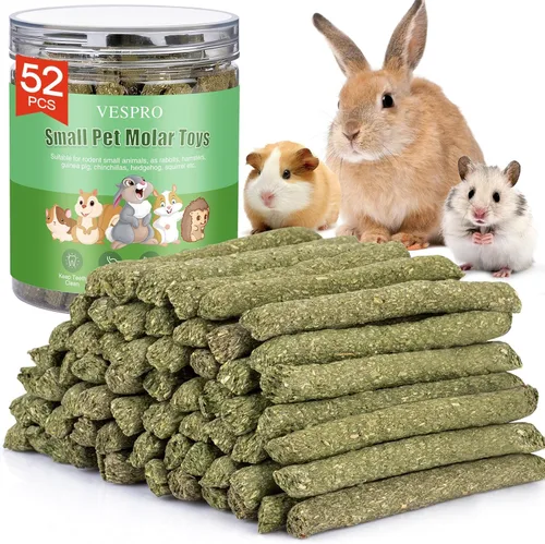 Miniatura 13 de VESPRO Juguetes para conejos, 21 piezas de juguetes masticables para conejos para dientes, golosinas naturales para conejillos de indias, palitos