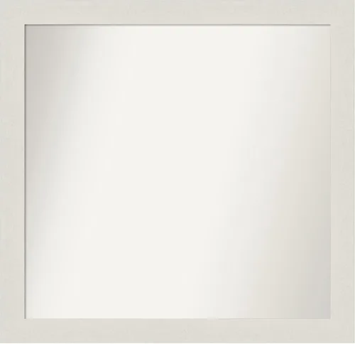 Miniatura 526 de Amanti Art Espejo de baño blanco para sobre el fregadero, 24 x 24 pulgadas, hecho a medida, espejo de tocador cuadrado blanco estrecho, marco