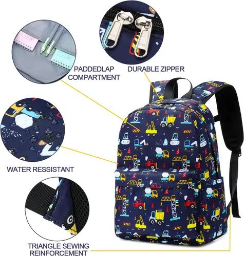Miniatura 2 de Aimeen Mochila para niñas, mochilas para niños pequeños, Varios colores, Coches azules