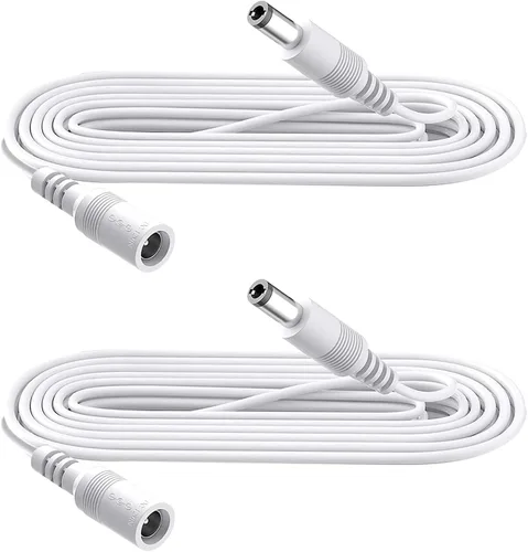 Cable de extensión de alimentación CC de 3.3 pies, adaptador de corriente de 12 V/24 V, cable de extensión de 0.217 in x 0.083 in para cámara de