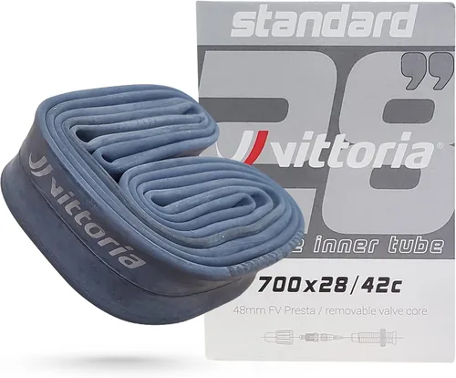 Vittoria Tubos interiores de butilo estándar - Tubos interiores para bicicletas de carretera - Válvula Presta - Caucho sintético - Pared interior de