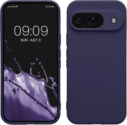 Miniatura 114 de kwmobile Funda compatible con Google Pixel 9 Pro - Funda protectora delgada de TPU para teléfono - Acabado mate suave - Negro mate