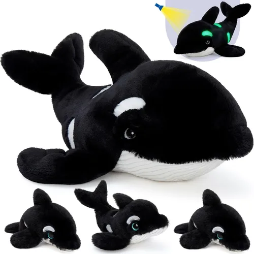 Miniatura 10 de Tezituor Juego de 5 lagartos de peluche realistas con bebés, 26.4 pulgadas, gran peluche de dragón barbudo, juguete de juguete para niños