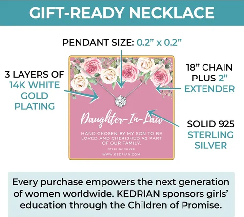 Miniatura 20 de KEDRIAN Collar para tía, collares con colgante de plata de ley 925, regalos para la mejor tía de sobrina y sobrino, regalos del día de la madre
