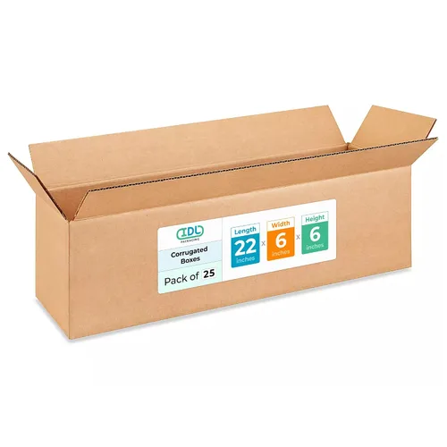 Miniatura 268 de IDL Packaging Paquete de 5 cajas de envío altas de 8 x 8 x 48 pulgadas, extra resistentes de 200 libras frente a caja regular, cajas de mudanza