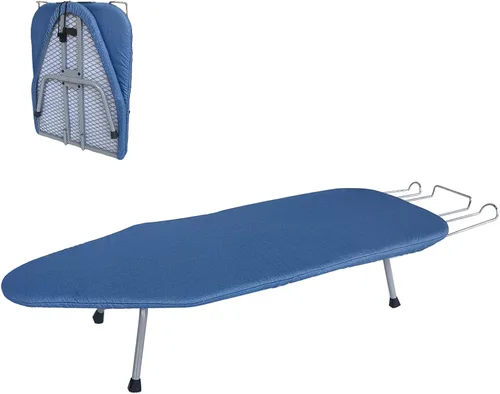 Miniatura 7 de Tabla de planchar compacta y plegable, con soporte para plancha y cubierta resistente al calor, mini tabla de planchar portátil antideslizante