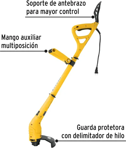 Miniatura 2 de Desbrozadora eléctrica, 300 W, 9 'corte de mango'D', Pretul