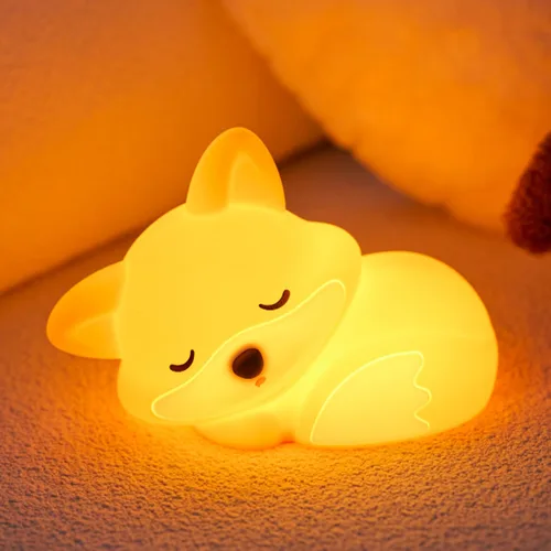 Miniatura 19 de Luz nocturna LED de gato, 16 colores regulables para guardería, luz nocturna kawaii, súper blanda de silicona recargable por USB, lámpara de noche
