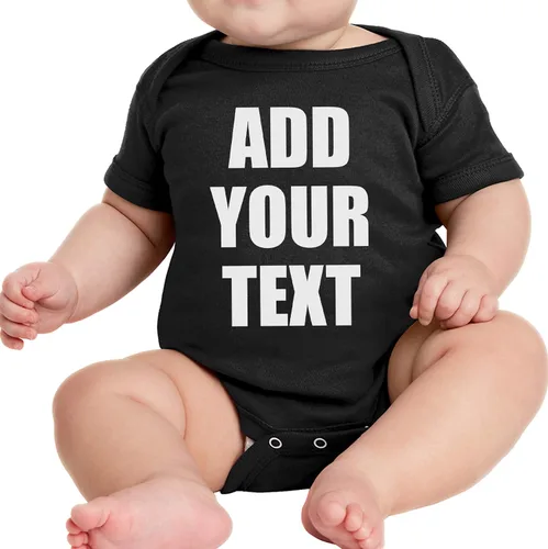 Miniatura 2 de TEEAMORE Body personalizado para bebé, añade tu texto para bebé niña y niño