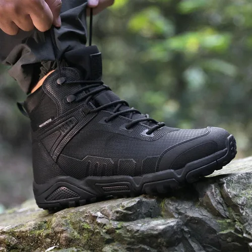 Miniatura 6 de FREE SOLDIER Mens Waterproof Hiking Boots Lightweight Work Boots Military Tactical Boots Durable Combat Boots
