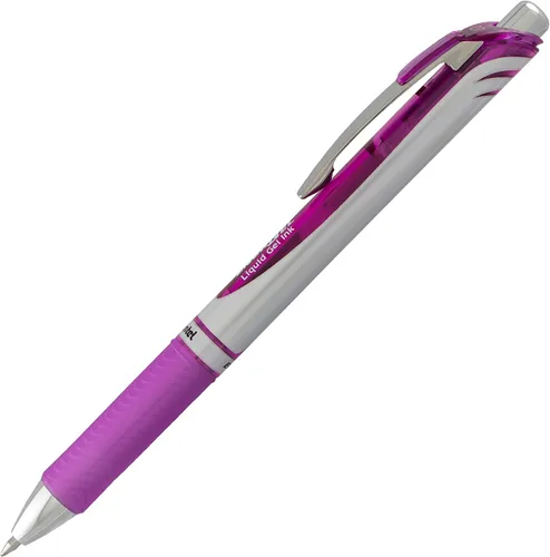 Miniatura 2 de Pentel EnerGel XM BL77 - Bolígrafo retráctil de tinta de gel líquido, 0.028 in, 54% reciclado, color morado, caja de 12 unidades Púrpura
