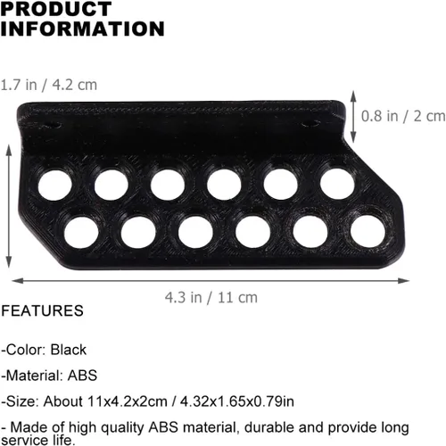 Miniatura 2 de BESPORTBLE Estante de flechas montado en la pared, soporte para 12 flechas con autoadhesivo para accesorios de tiro con arco, 1 par