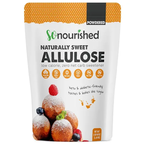Miniatura 7 de So Nourished Edulcorante de alulosa en polvo, sustituto de azúcar cetogénico, 0 calorías, 0 carbohidratos netos, sin OMG (5 libras / 80 onzas)