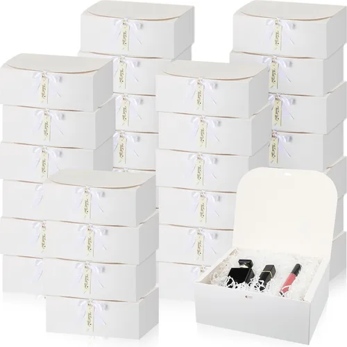 Miniatura 8 de Maxcheck Juego de 36 cajas doradas para propuesta de dama de honor, cajas de regalo doradas con tapas de 10 x 8 x 4 pulgadas con cinta