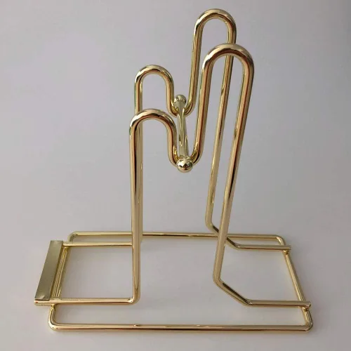 Miniatura 4 de Yuanhe Dispensador de boletos para rifas de latón – 2 soportes de boletos chapados en latón para boletos de un solo rollo y doble rollo