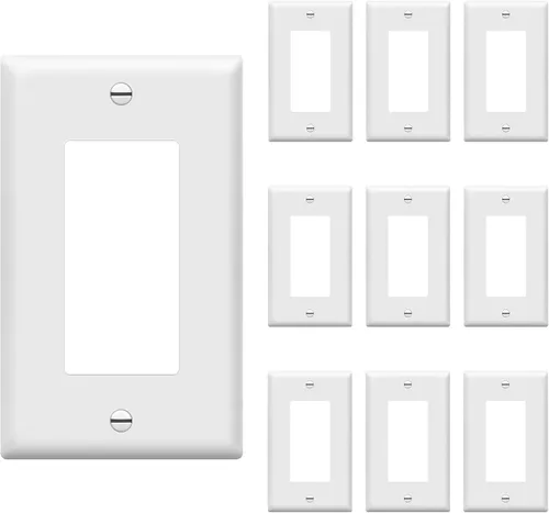 Miniatura 24 de ENERLITES - Placas decorativas de pared para interruptor de luz o toma de corriente, acabado brillante, tamaño intermedio, 2 bandas, 4.88 x 4.92