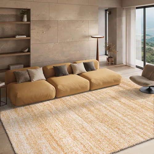 Miniatura 24 de SAFAVIEH Hudson Shag Collection - Alfombra decorativa de 2 x 3 pies, color marfil y azul marino, no desprende pelusa y de fácil cuidado, 2 pulgadas
