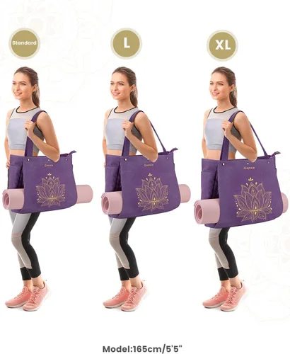 Miniatura 6 de Gonex Bolsa para Esterilla de Yoga, Bolsa Grande con Múltiples Bolsillos para Mujeres y Hombres, Portador de Esterilla de Lona, Cremallera Completa