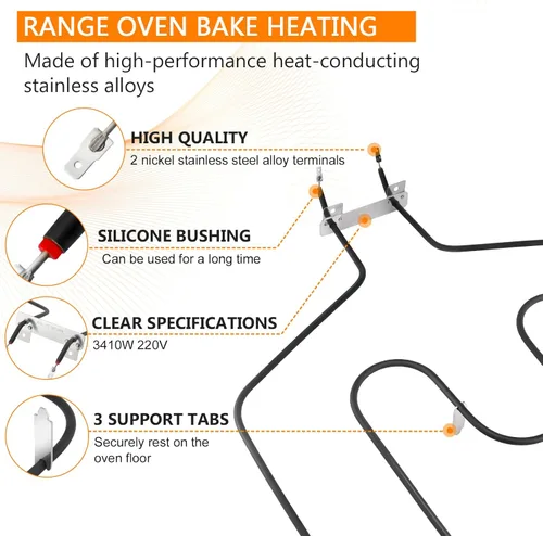 Miniatura 2 de Elemento de horneado para horno/estufa/cocina WB44T10011 de Blutoget - Compatible con hornos GE Hotpoint Ken-more JBP78WB4WW, JBP66WB4WW