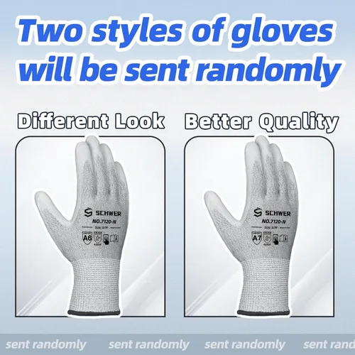 Miniatura 2 de Schwer 3 pares de guantes de trabajo resistentes a los cortes ANSI A6, a prueba de cortes, pantalla táctil, para hombres y mujeres, utilizados