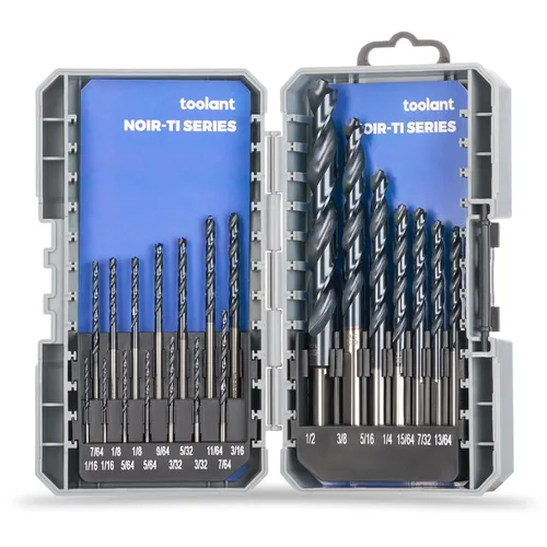 Miniatura 26 de toolant Juego de brocas de cobalto de 1/2 pulgadas para metal y acero (Pro), recubierto de nitruro de titanio y aluminio (TiAlN) con punta