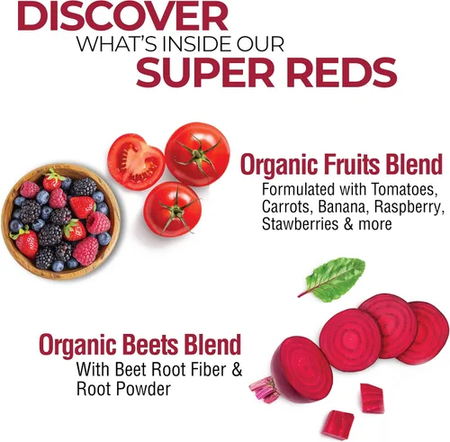 Miniatura 3 de COUNTRY FARMS Super Rojos, Superalimento energizante de polifenoles, más de 40 súper frutas y bayas, potentes antioxidantes y polifenoles, apoya