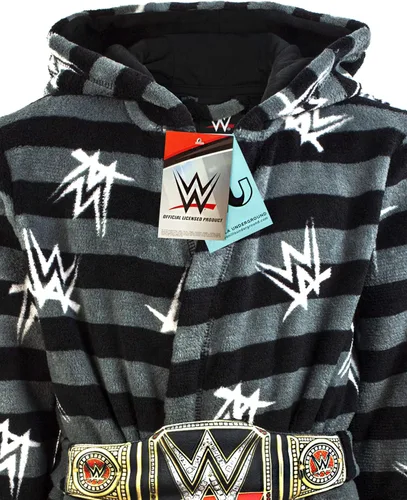 Miniatura 4 de WWE Bata de baño para niños con cinturón de título de campeonato de lucha libre para niños, gris