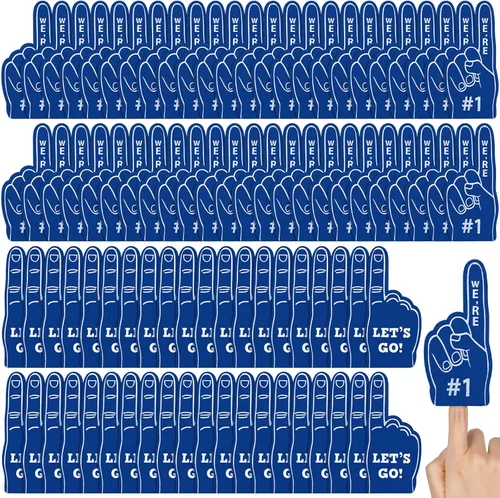 Miniatura 11 de 100 Pieces Mini Foam Finger Football Party Favors #1 Sports Fan Foam Finger Football Party Supply Basketball Baseball Soccer Sporting Events